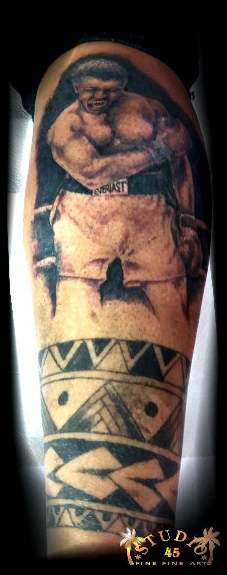 Mohamet Ali Wade mit Maori Band Tattoo Recklinghausen STUDIO 45